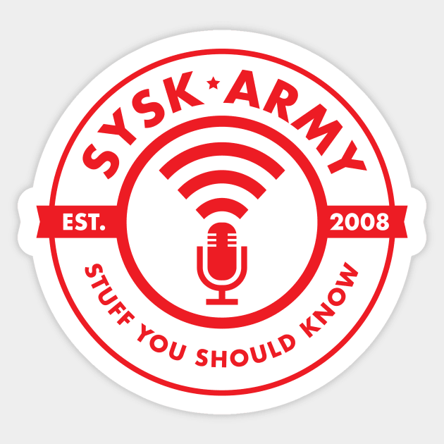 SYSK Army - Red Logo Sticker by SYSK Army